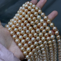 Perles d'eau douce naturelles rondes 2A de qualité supérieure, blanches/rose/violettes, 400 mm, avec des bosses, qualité Edison, en gros