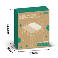 Table de construction multifonctionnelle Feelo FL1634 avec chaise et rangement, design pliable, table d'activités pour enfants, briques non incluses