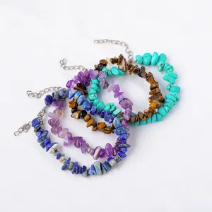 Wholesale Natural spiritual Healing Crystal Men's and women's ornaments Lobster clasp gravel bracelet Crystal crafts