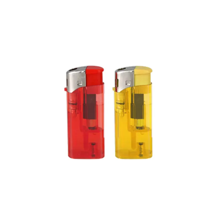 Custom mini Gas Lighters New wholesale cige rette Electronic fire Lighter Display Box Plastic flame Cigarette Lighter