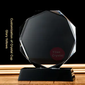 八角形雕刻水晶奖和年度节日纪念品奖杯