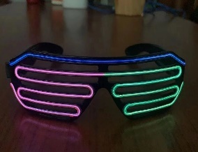 Gafas con luz LED discoteca EL persianas estroboscópicas inalámbricas KTV bar festival de música electrónica accesorios de ambiente universal - Product Image 5