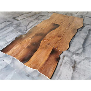 <span class=keywords><strong>Parquet</strong></span> d'art unique en bois de <span class=keywords><strong>noyer</strong></span> de forme irrégulière de style antique sur mesure de luxe extraordinaire - Product Image 6