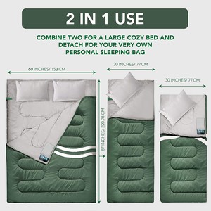 WOQI-saco <span class=keywords><strong>de</strong></span> <span class=keywords><strong>dormir</strong></span> doble resistente al viento, para acampar al aire libre, Económica - Product Image 4