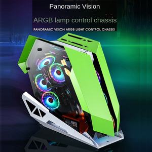 Boîtier d'ordinateur ATX Mid Tower transparent pour jeux, avec verre trempé panoramique double face, refroidissement ARGB, Cross Border Bumblebee - Product Image 3