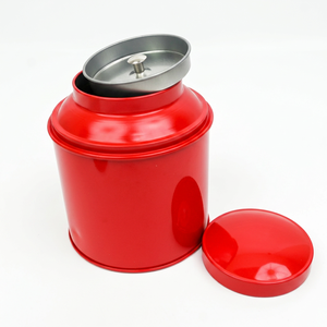 Ready Stock Double Lid Round Metal Tea <b>Tin</b> Can Airtight Food Grade <b>Tin</b> <b>Storage</b> Container For Tea Coffee Bean Grain Spice - Product Image 4