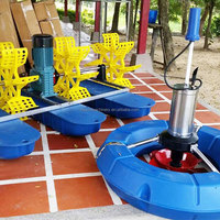 MX populaire au Bangladesh Nouveau verseur 2 Hp Aérateur de surtension Surface d'éclaboussure Étang à poissons flottant Aérateurs de machine d'aquaculture
