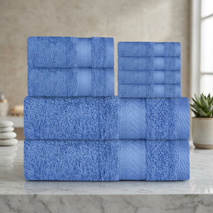 Juego de 4 Toallas de Baño Hilton Blancas de Algodón Orgánico Ecológico, Suaves y de Lujo, para Hotel y Spa - Product Image 1