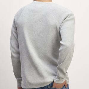 長袖Tシャツオーガニックコットンヘンリーシャツ男性用ワッフル男性用ヘンリーシャツカスタム男性用ヘンリーシャツ - Product Image 4
