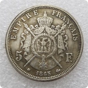 Pièces <span class=keywords><strong>de</strong></span> monnaie commémoratives <span class=keywords><strong>de</strong></span> style antique <span class=keywords><strong>de</strong></span> 5 francs <span class=keywords><strong>de</strong></span> <span class=keywords><strong>France</strong></span> 1861-1866, cadeaux, décoration <span class=keywords><strong>de</strong></span> la maison - Product Image 6