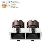 Spot MR16 à double tête GU10 Spot en aluminium Led Dimmable RGB Tuya Spots encastrés Spot de plafond Led intelligent moderne