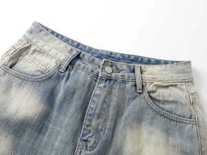 <span class=keywords><strong>Jeans</strong></span> da <span class=keywords><strong>Uomo</strong></span> in Denim Slub Vintage 100% Cotone, <span class=keywords><strong>Gamba</strong></span> <span class=keywords><strong>Larga</strong></span>, Stile Streetwear Monkey Wash, Personalizzabili con Logo, Vestibilità Cleanfit, Vendita all'Ingrosso - Product Image 3
