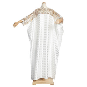 <span class=keywords><strong>Robe</strong></span> Kaftan Africaine 2023 pour Femmes Musulmanes, Grande Taille, Décontractée, Broderie Ample, Dentelle <span class=keywords><strong>Blanche</strong></span>, <span class=keywords><strong>Robe</strong></span> à Paillettes pour Femmes - Product Image 6