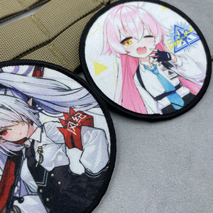 Blauwe Archieven Anime Badge Met Haak En Lus Patch Geprint Milieuvriendelijke Omliggende Archieven Patch - Product Image 3