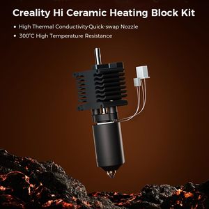 Kit Hotend Creality Hi, bloc chauffant en céramique, <span class=keywords><strong>buse</strong></span> à changement rapide Unicorn 300 ° C Tout en métal à haut débit pour imprimante 3D Creality Hi - Product Image 2