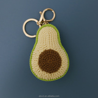Porte-clés pendentif avocat en crochet fait main, mignon et tendance, objet décoratif au design Kawaii