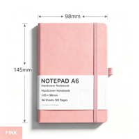 Carnet de voyage personnalisé avec logo, format A5/A6, en cuir PU, reliure cousue, pages intérieures colorées, couverture en cuir portable, journal promotionnel