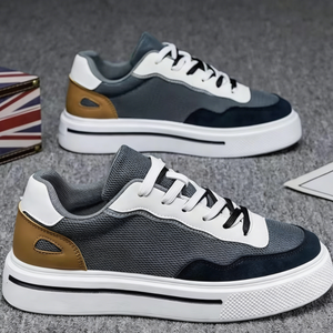 Chaussures de sport respirantes en maille à lacets pour hommes, bout rond, semelle épaisse, collection Printemps-Été 2026, multicolores - Product Image 3