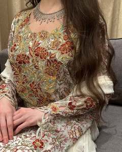 手工串珠镂空刺绣科威特马卡瓦尔斋月长袍迪拜风格刺绣镂空长袍连衣裙适合开斋节庆祝 - Product Image 2