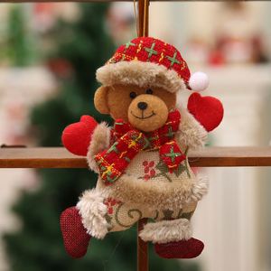 Accesorios para Árbol <span class=keywords><strong>de</strong></span> Navidad, Muñecos Navideños, Ancianos Bailando, Muñeco <span class=keywords><strong>de</strong></span> Nieve, Reno, Oso, Marionetas <span class=keywords><strong>de</strong></span> Tela, Adornos Colgantes, Regalo - Product Image 6