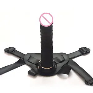 FAAK 24 cm Realistischer Männlicher Doppelhärte-<span class=keywords><strong>Dildo</strong></span> in Schwarz mit Faak <span class=keywords><strong>Dildo</strong></span>-Hose Faak Silikon-Dildos Orgasmus-Spielzeug - Product Image 1