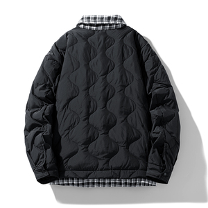 Logo personnalisé 2025 hiver nouveau deux doudounes japonais vestes chaudes revers épissage résistant au froid vestes vers le bas confortable - Product Image 4