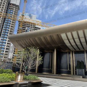 Revêtement mural en aluminium modulaire en acier inoxydable 304, panneau en aluminium haut de gamme pour bâtiment commercial - Product Image 3