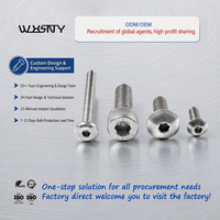 Sekrup Mesin Kepala Silinder WXSNY DIN912 ISO7380, Sekrup Kepala Datar, Sekrup Torx Anti Bongkar, Sekrup Allen