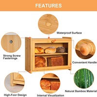 Boîte de rangement double couche personnalisable en contreplaqué de bambou, faite à la main, pour gâteaux et pains, idéale pour cadeaux et artisanat, origine Shandong, marque CNGLEE, modèle [modèle].