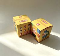 Boîte cadeau pliable en carton recyclé avec logo personnalisé imprimé, bandes adhésives détachables, pour jouets et articles en gros