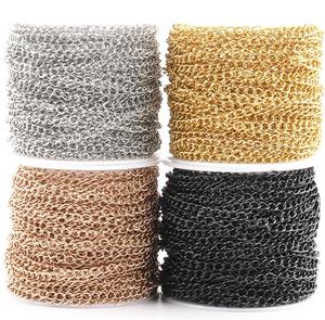 Chaînes Aceworks en acier inoxydable argenté et doré, en rouleau au mètre, référence SPF61217 |   Chaînes de haute qualité pour la fabrication de bijoux - Product Image 3