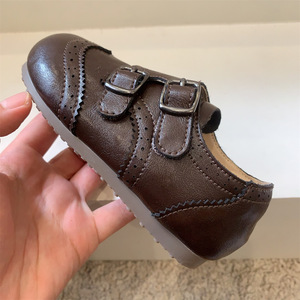 Scarpe da bambina stile Brogue retrò stile autunno nuovo stile ragazze vera pelle scarpe da principessa morbido Sole traspirante per bambini scarpe Casual - Product Image 2