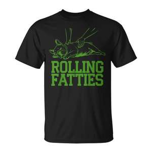 Camiseta French Bulldog Rolling Fatties para amantes de los perros y dueños de cachorros - Product Image 1