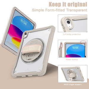 TPU trasparente antiurto per <span class=keywords><strong>Tablet</strong></span> iPad 10 ° 2022 10.9 pollici cover per <span class=keywords><strong>Tablet</strong></span> con tracolla - Product Image 5