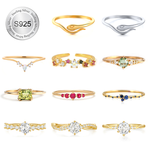 Bijoux pour femmes, anneaux classiques en argent 925 avec cœur d'amour, cristal tendance, anneau large pour mariage et fête, bijoux en argent pour femmes - Product Image 4