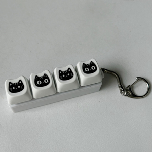 Tecla Personalizada con Diseño de Gato Negro y Capibara, Llavero Antiestrés, Juguete Sensorial para Teclado Mecánico, Gadget Divertido para el Dedo Compatible con Interruptores MX - Product Image 2