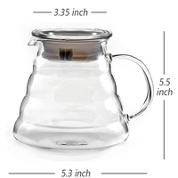 Ketel Kopi Kaca Peralatan Kopi Teko Kopi Jangkauan Kaca Penyaji Kopi