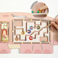 Nouveau jeu de plateau Montessori 2025 en forme de requin, jouet éducatif précoce pour tout-petits, en bois et feutre, unisexe, 2-4 ans, emballé en boîte