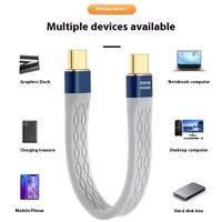 Câble court USB4 Câble de données PD240W Type-C à Type-C Câble de charge rapide de transfert 8K 40Gbps pour mobile/Hardisk