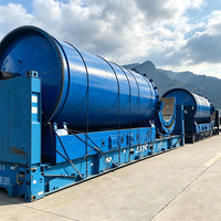 Usine de pyrolyse continue de pneus usagés 15-100 TPD, système de recyclage de pneus entièrement automatique à grande échelle, ligne de production d'huile combustible et de diesel