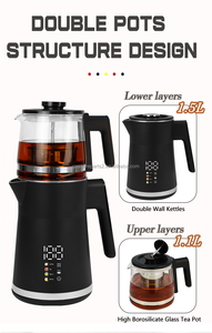 YUEKON macchina per tè caldaia acqua doppio strato in acciaio inox 1.5L elettrico <span class=keywords><strong>russo</strong></span> <span class=keywords><strong>Samovar</strong></span> con Strix temperatura di controllo - Product Image 4