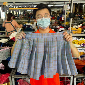 Wholesale Used UK England <strong>Tartan</strong> Plaid JK Skirt Vintage Summer Uniform From Ukay Pre-Loved Pleated Skirts - Product Image 3