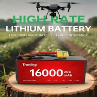 Оптовая продажа: Аккумуляторная батарея LiPo 14.8В 25C 16000мАч 4S, литий-ионный аккумулятор 15.2В 4S LiPo для дронов, перезаряжаемые батареи