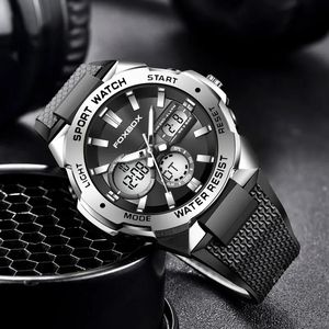 Reloj de Cuarzo para Hombre, Estilo Ejecutivo, Cronógrafo, Manecillas Luminosas, Resistente al Agua, Caja de Acero Inoxidable, Correa de Silicona, 30 mm - Product Image 3