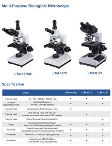 Labtex Microscopio biológico multiusos Microscopio <span class=keywords><strong>trinocular</strong></span> Mini microscopio Observación de microorganismos - Product Image 2