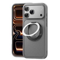 Coque de téléphone HEYBING avec béquille magnétique rotative à 360°, en TPU mat anti-traces de doigts pour IP14/15/16/17 Pro Max