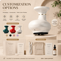 Kit de Ventouses pour Thérapie Longue Durée Quotidienne, Appareil de Massage Sous Vide Rechargeable USB, Physiothérapie Infrarouge Durable à Usage Interne