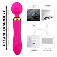 AV baguette masseur vibrateurs gode silencieux Rechargeable étanche à l'eau puissante Vibration clitoridien Portable baguette Sex Toy pour femme