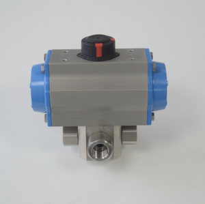Válvula de Bola Neumática de Cuatro Vías, de Alta Presión, Doble en Forma de L, de Acero Inoxidable X&BBV006 - Product Image 3
