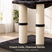 Arbre à chat personnalisé pour usine à petit impact environnemental, Condo pour chat, Tour pour chat, Planche à gratter multicolore pour animaux de compagnie, Jouet
